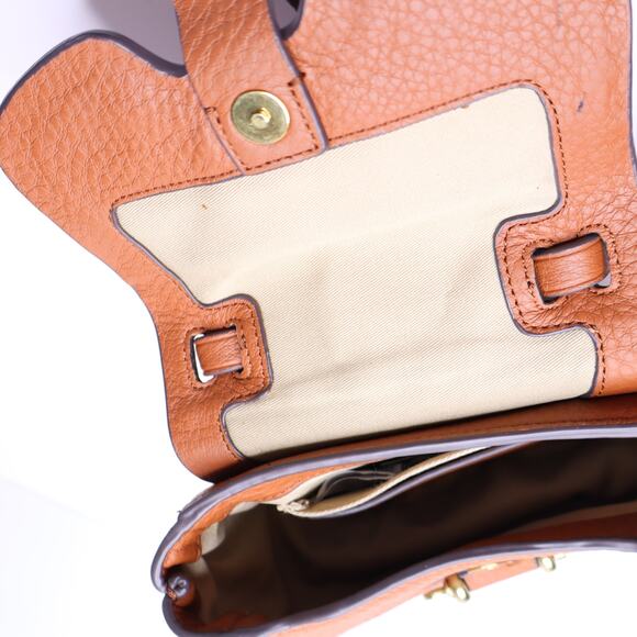 J. CREW Rider Mini Bag Roasted Chestnut Italian Leather Saddle Crossbody Strap - Picture 8 of 9